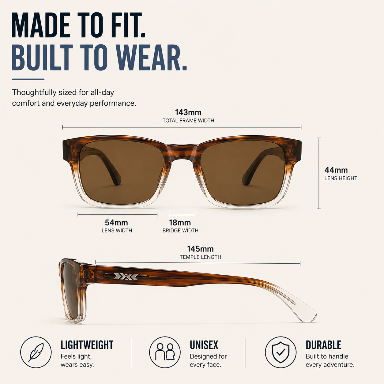 Nordspur | Squarex Square Frame Polarised Sunglasses