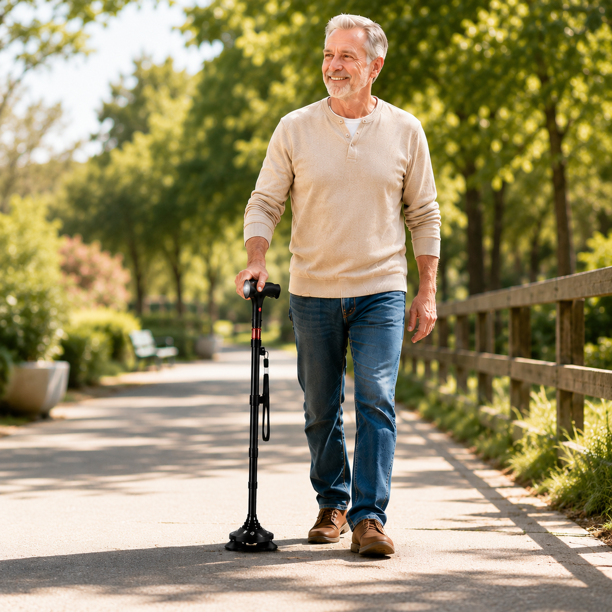 Nordspur | StabiliTrek Foldable Aluminum Quad Cane