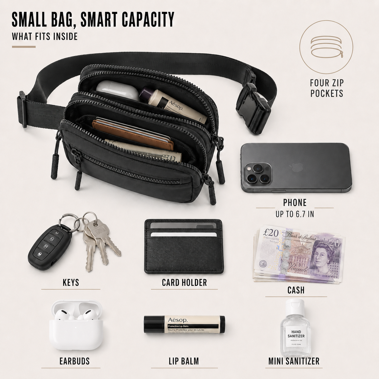 Nordspur | Strapwell Lightweight Nylon Waist Pack