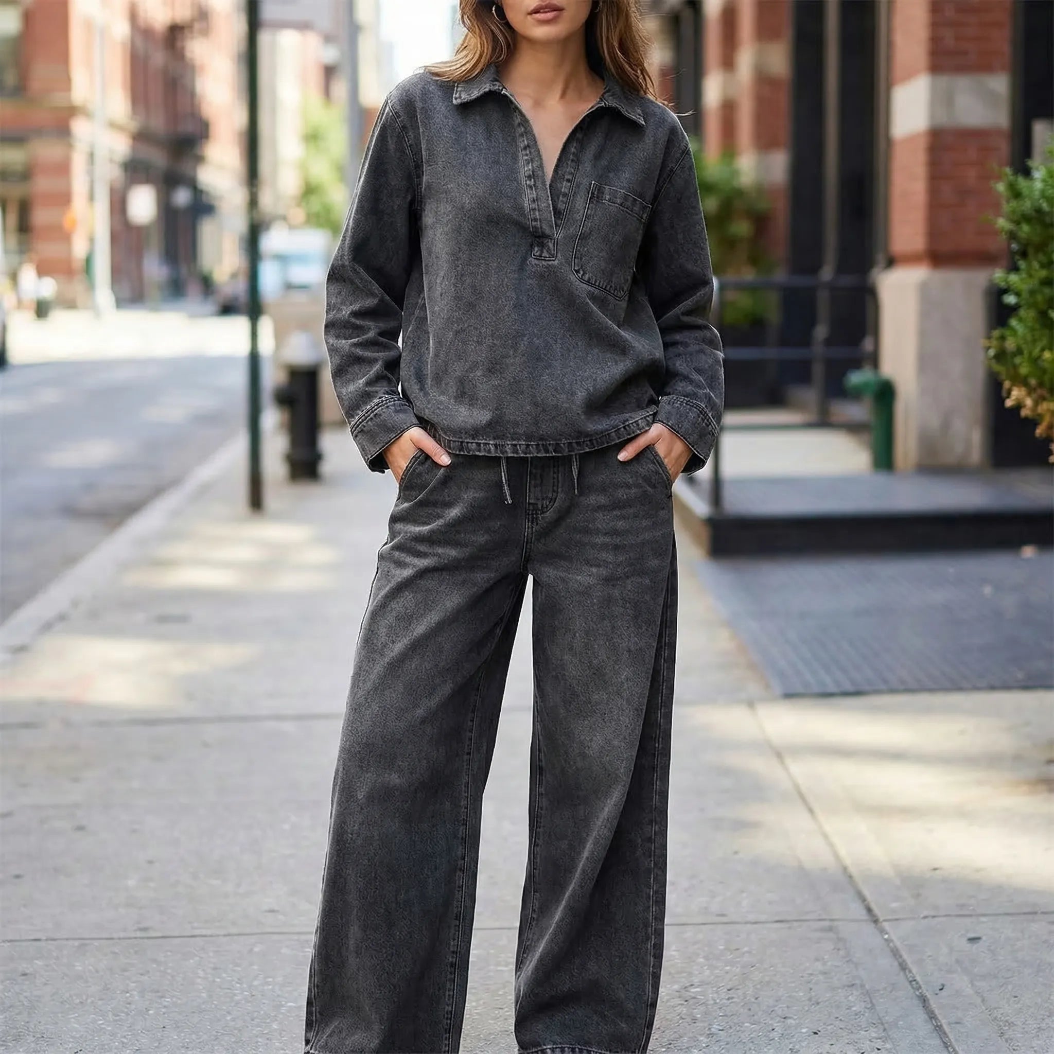 Nordspur | Stratum Washed Denim Two-Piece Co-Ord Set