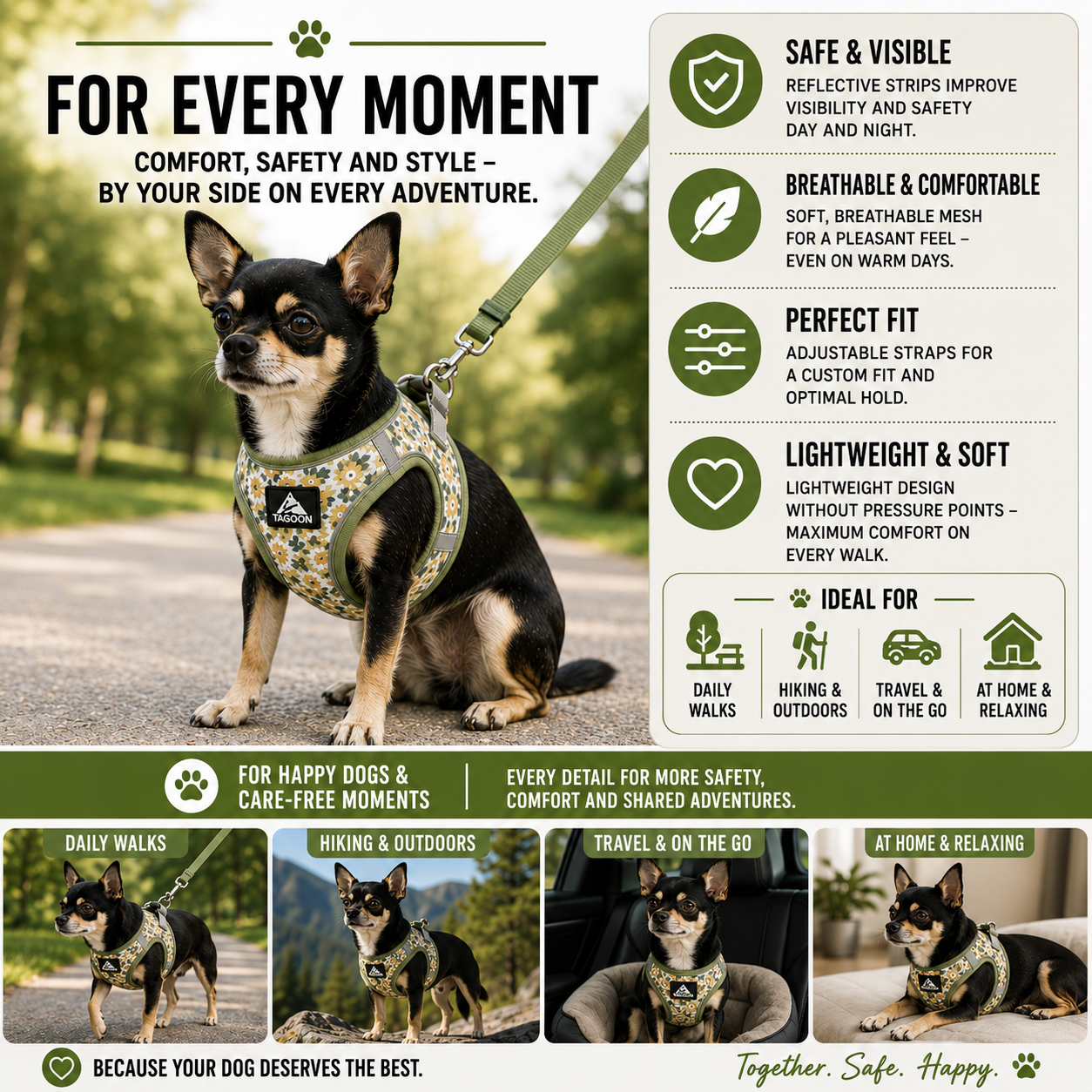 Nordspur | Striddler Adjustable No-Pull Pet Harness Set