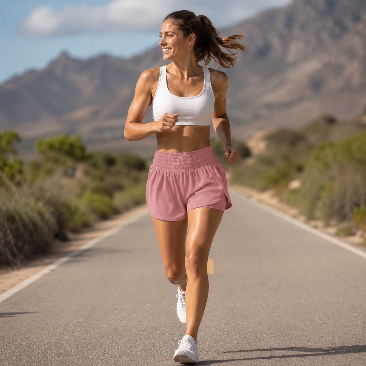 Nordspur | StrideFit High-Waisted Layered Athletic Shorts