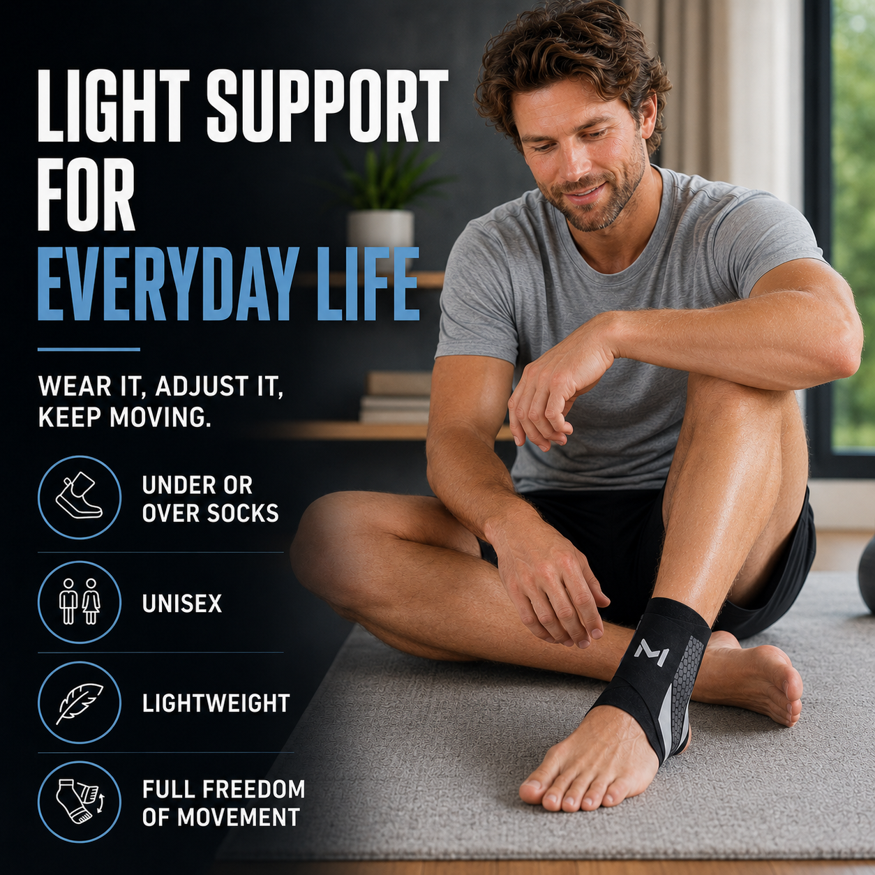 Nordspur | StrideSentry Adjustable Ankle Support Sleeve