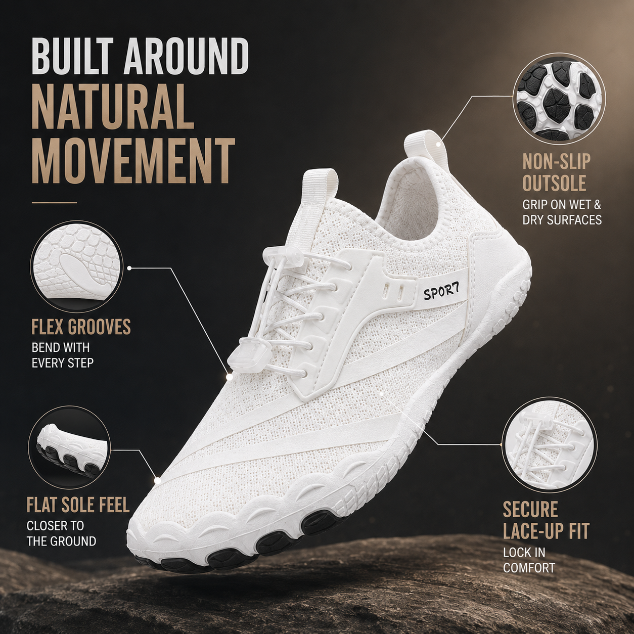 Nordspur | Strideox Barefoot Walking Shoes | Lightweight Everyday Minimalist Trainers