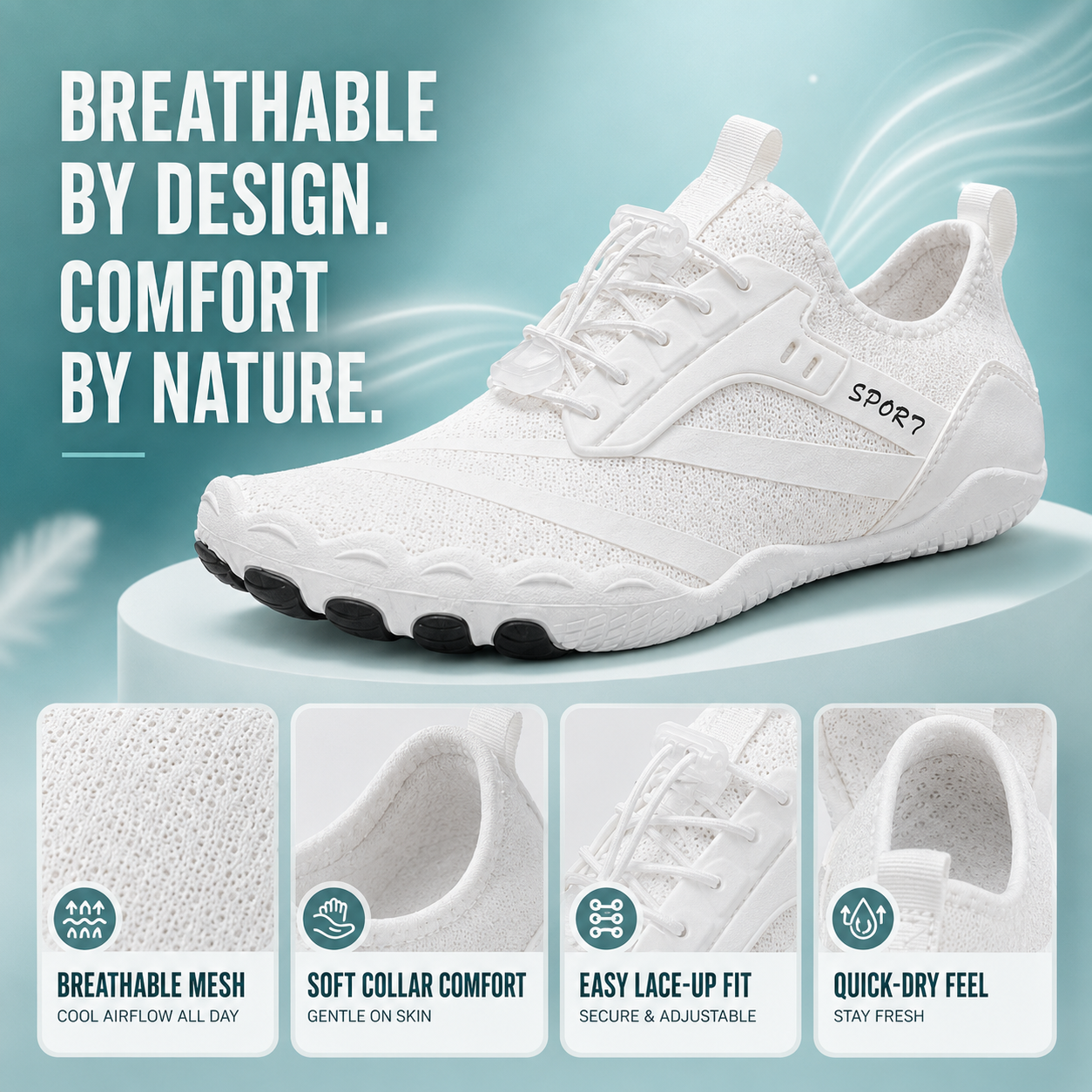 Nordspur | Strideox Barefoot Walking Shoes | Lightweight Everyday Minimalist Trainers
