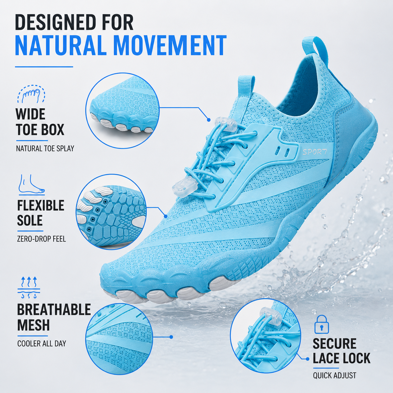 Nordspur | Strideox Unisex Barefoot Sole Sports Shoe