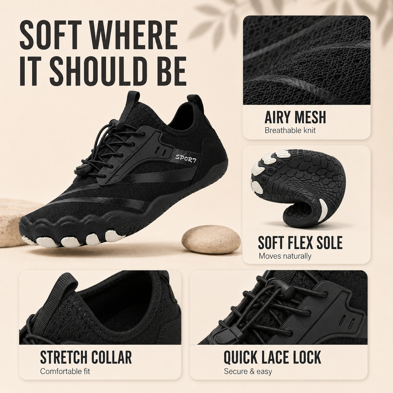 Nordspur | Strideox Wide Toe Box Trainers | Barefoot Shoes for Wide Feet