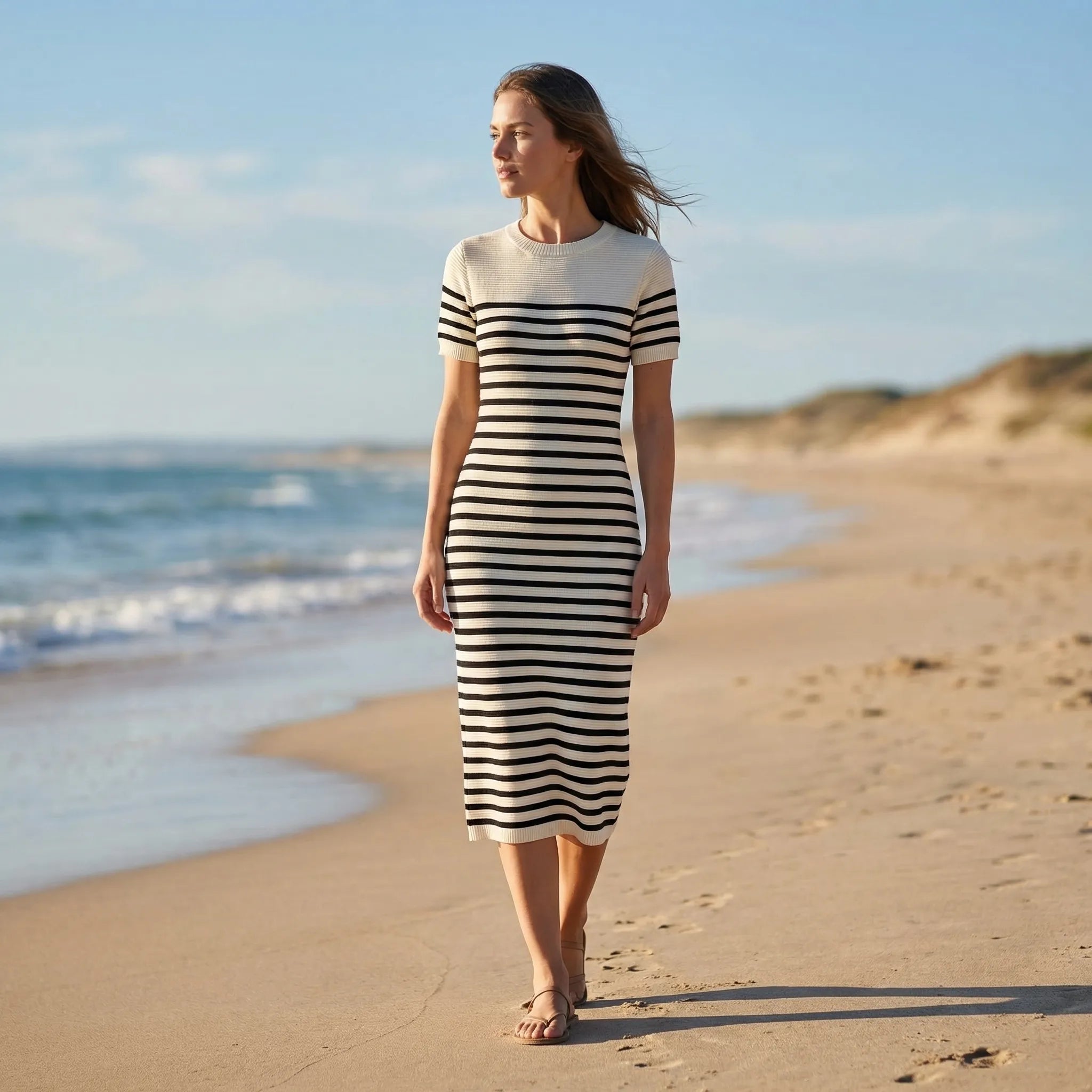 Nordspur | Stripova Striped Bodycon Midi Sundress