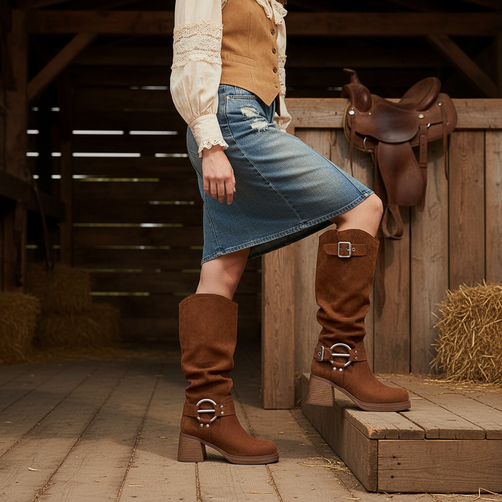 Nordspur | Suede Mid Calf Boots