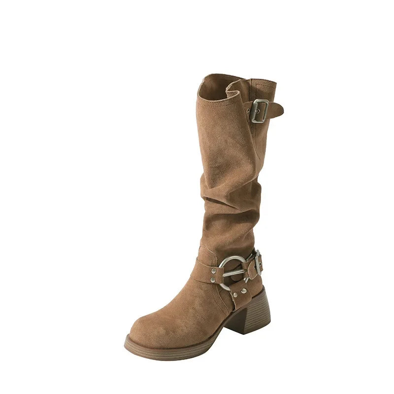 Nordspur | Suede Mid Calf Boots