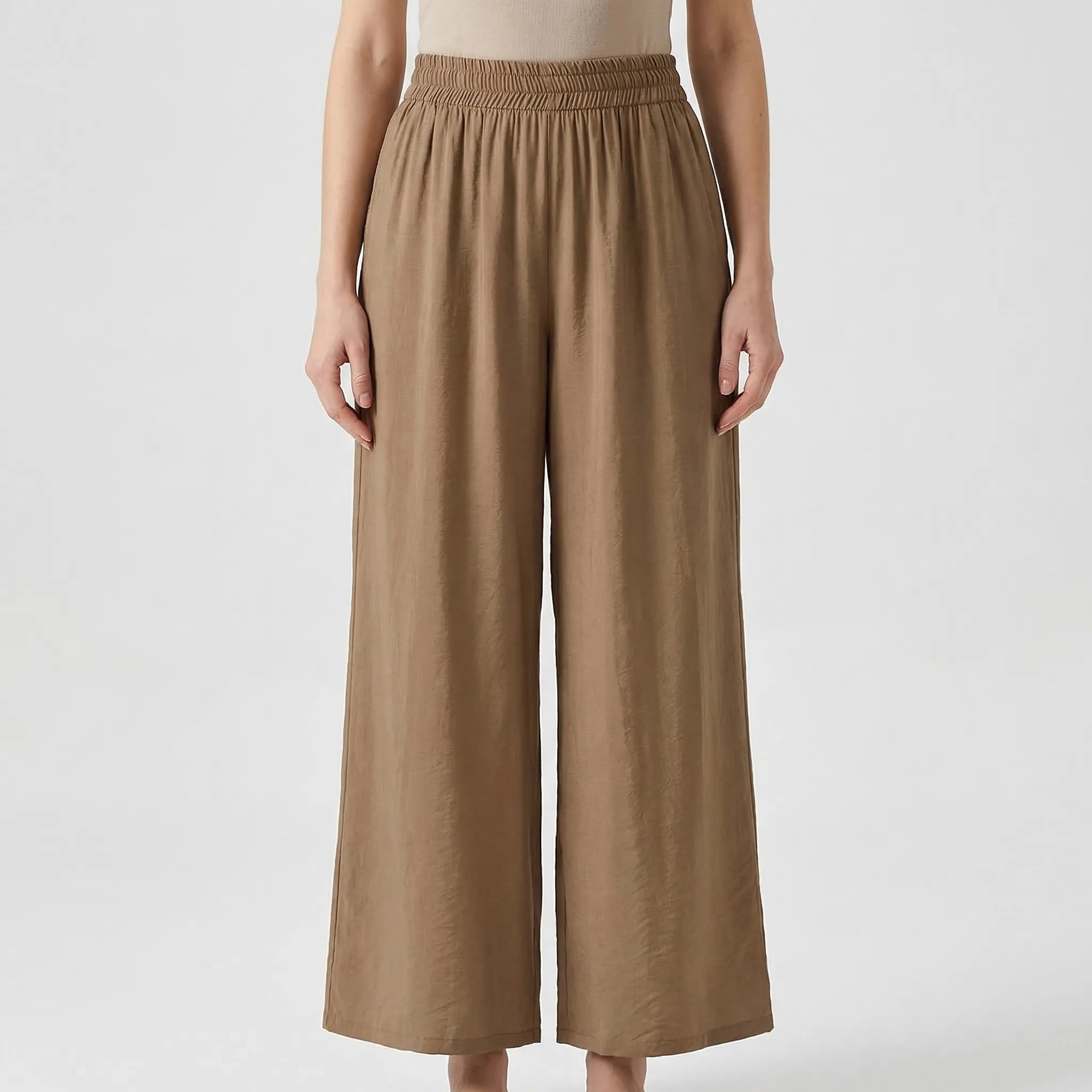 Nordspur | Summerelle Zip-Front Belted Shirt And Wide-Leg Trouser Set