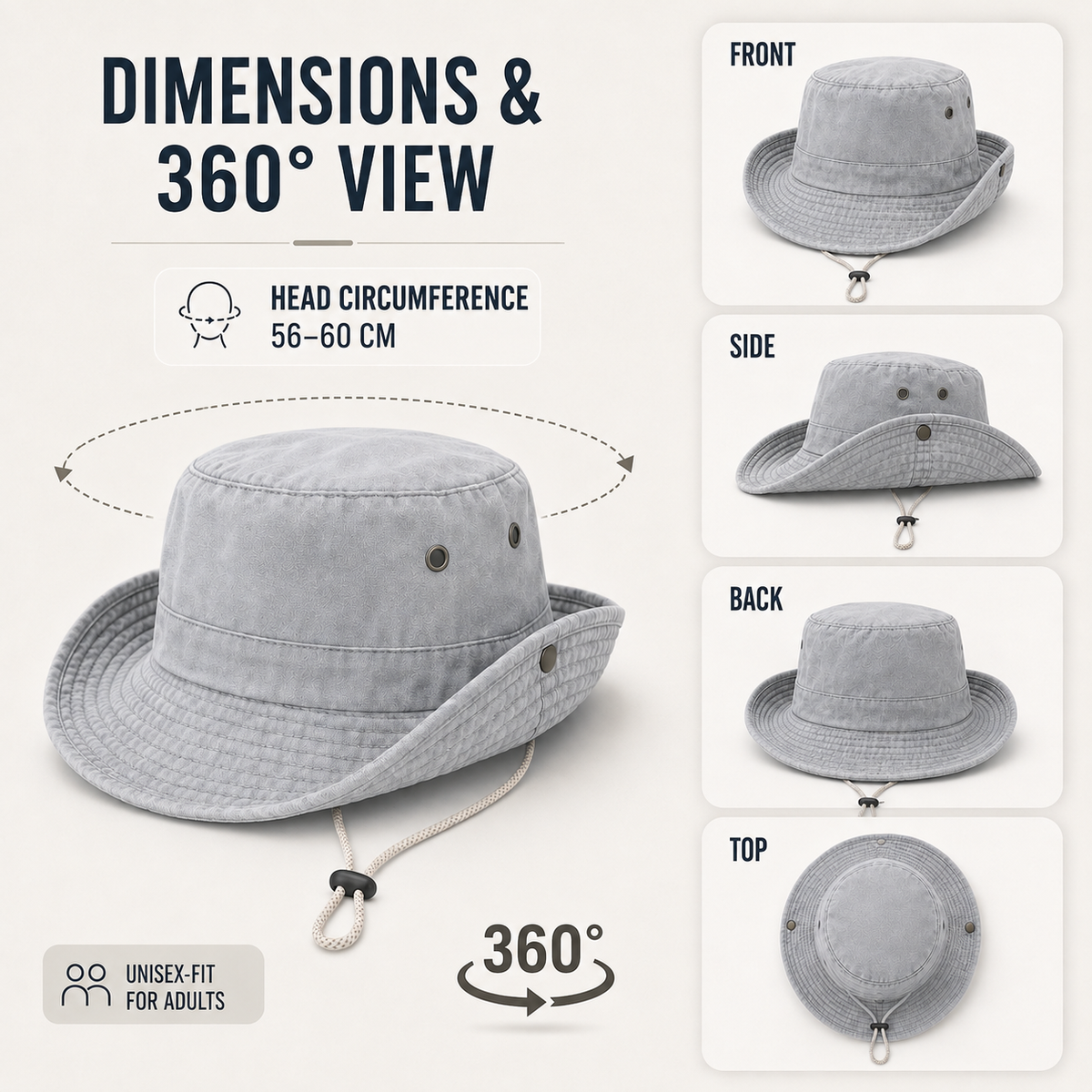 Nordspur | Sunrova Unisex Solid Colour Bucket Hat
