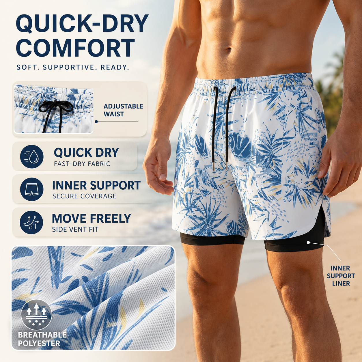 Nordspur | Suraflow Loose Double Layer Swim Shorts