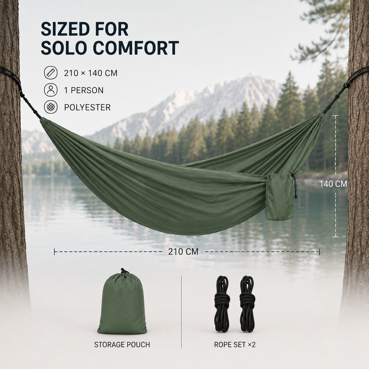 Nordspur | Swayden Gathered-End Portable Camping Hammock