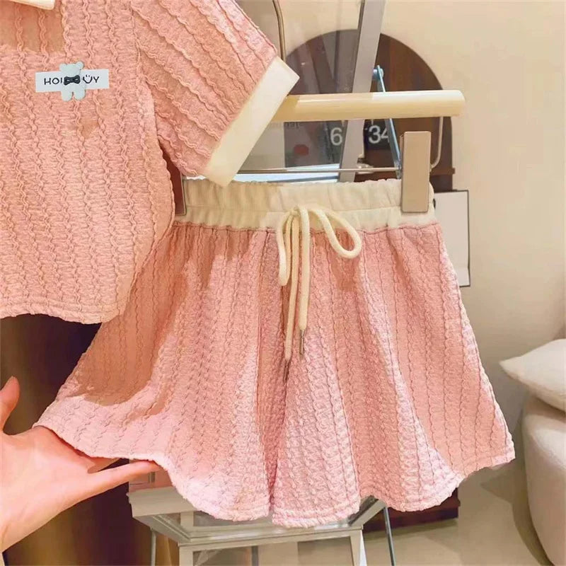 Nordspur | Sweetling Short Sleeve Polo Top And Shorts Set