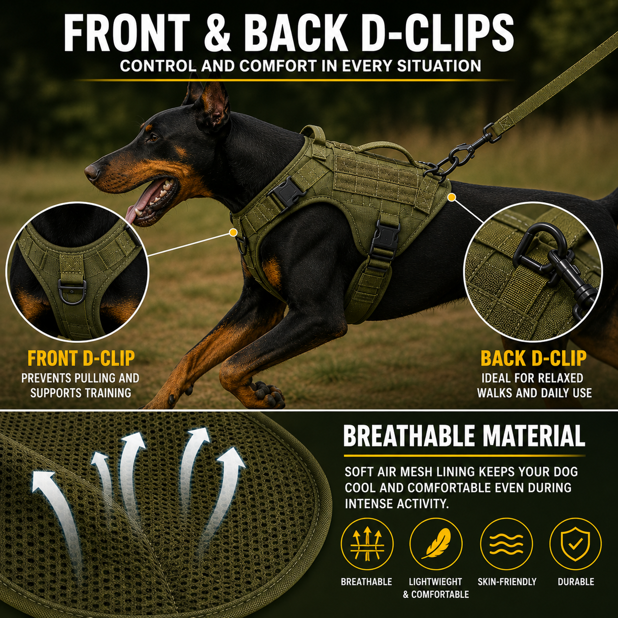 Nordspur | Tacticanine Military-Style Tactical Dog Harness Set