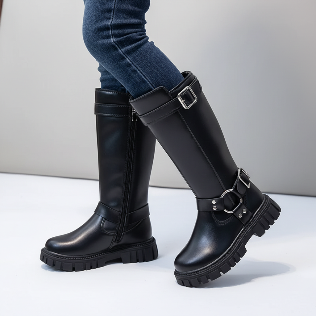 Nordspur | Tall Matte PU Kids Boots