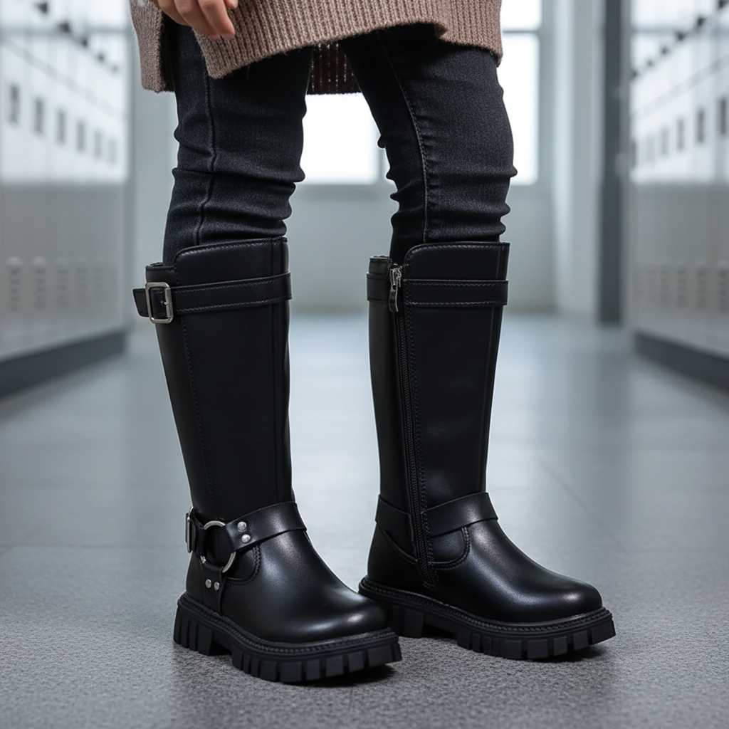 Nordspur | Tall Matte PU Kids Boots