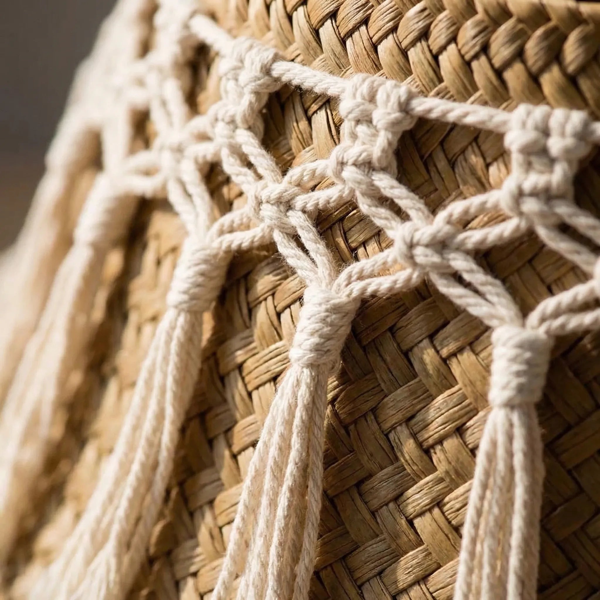 Nordspur | Tanglore Woven Seagrass Basket With Macrame Fringe