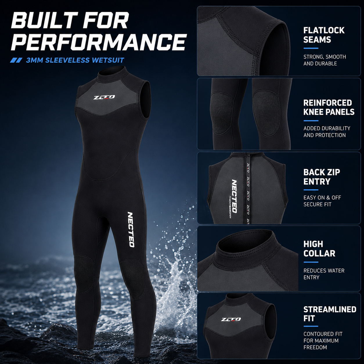 Nordspur | Tarnox Sleeveless One-Piece Wetsuit