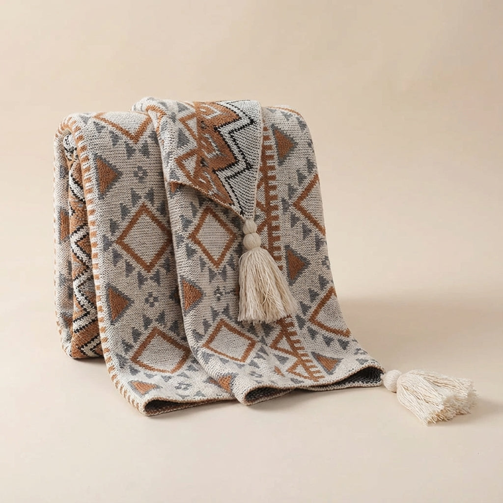 Nordspur | Tasselune Knitted Tassel Throw Blanket