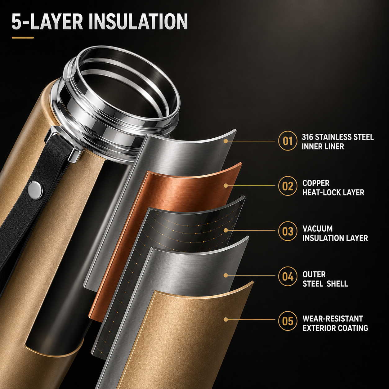 Nordspur | ThermaVault Stainless Steel Vacuum Bottle