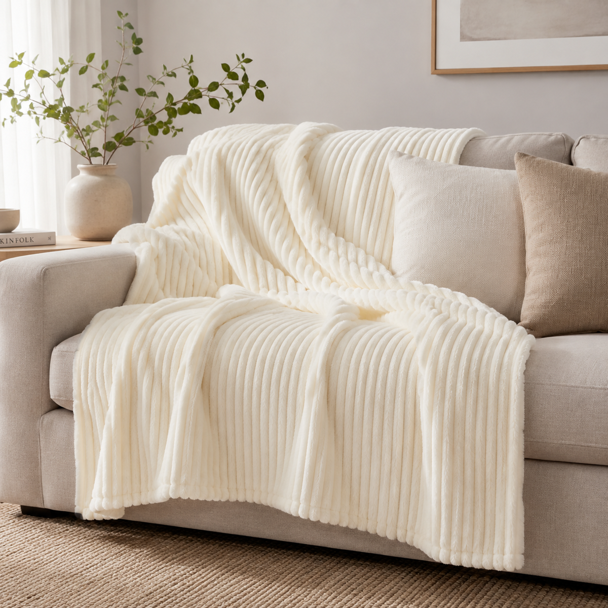 Nordspur | Thick Coral Velvet Throw