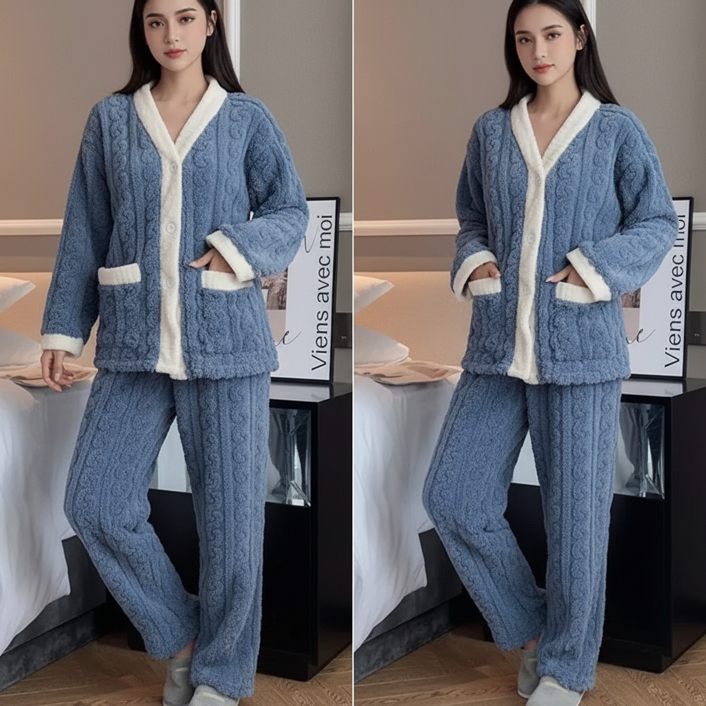 Nordspur | Thick Coral Velvet Pajama Set