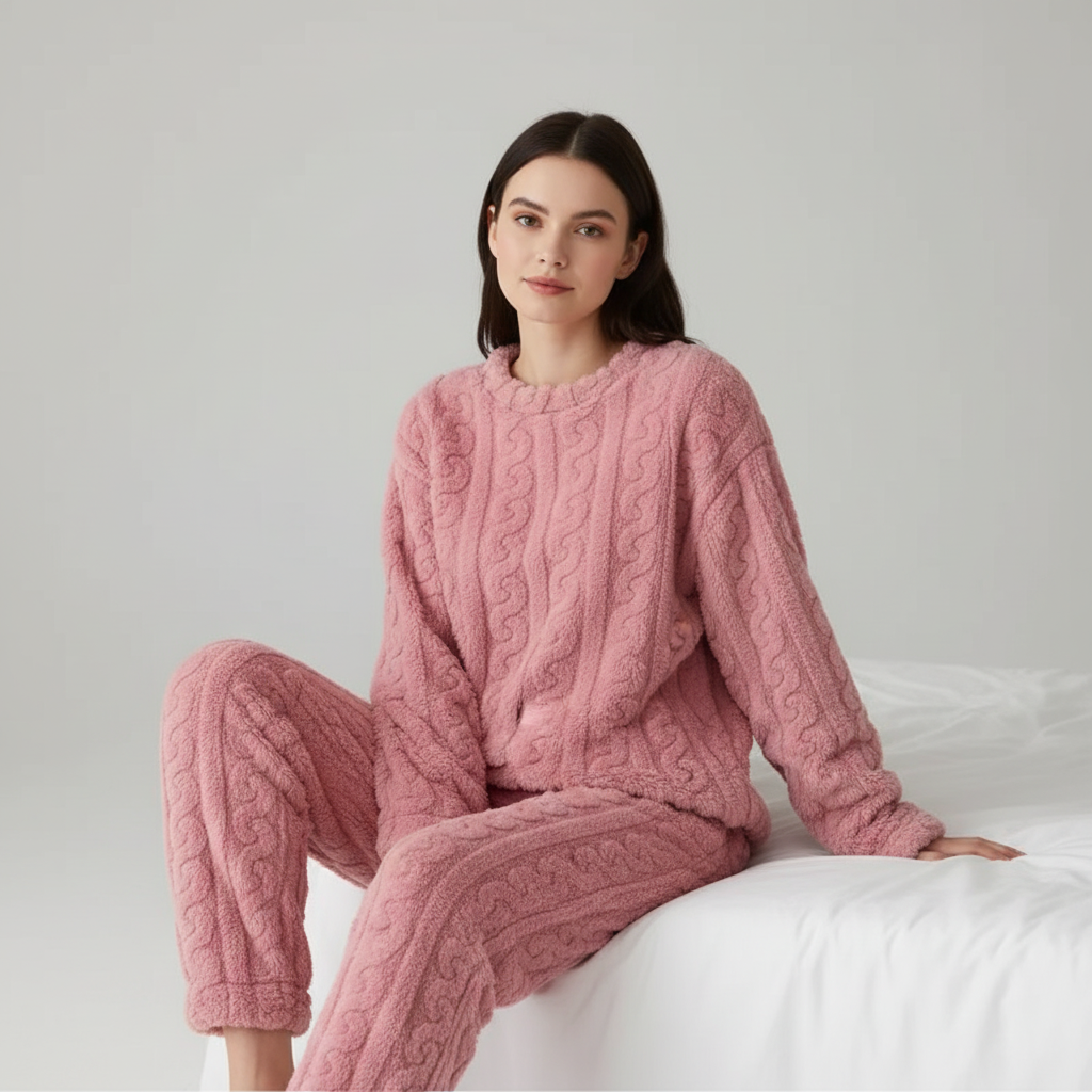 Nordspur | Thick Coral Velvet Pajama Set