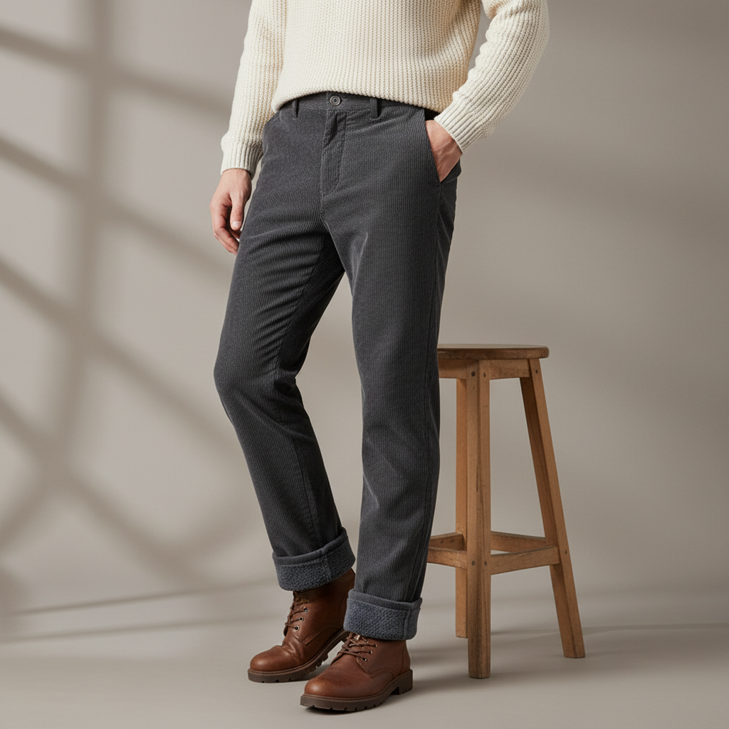 Nordspur | Thick Fleece Lined Corduroy Pants