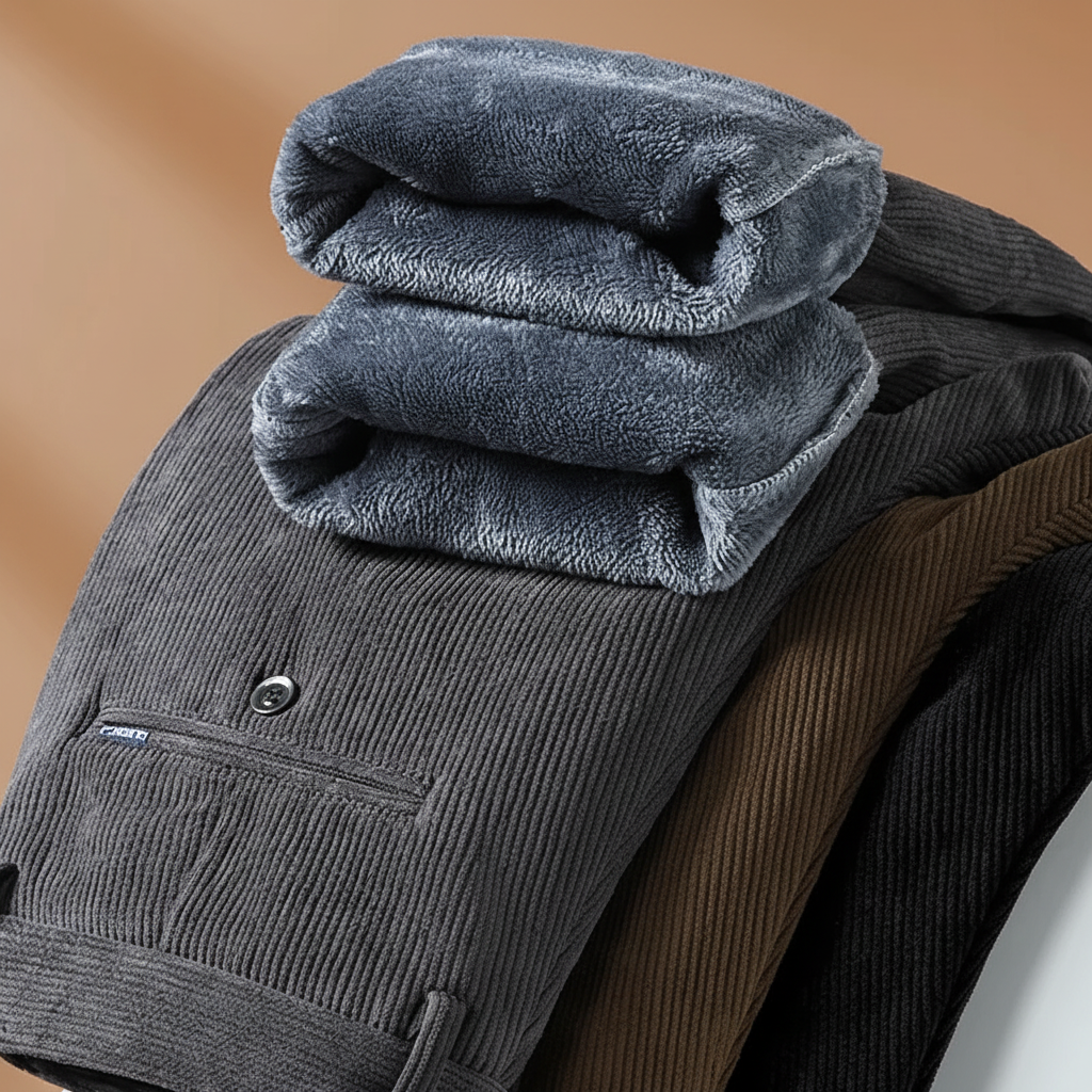Nordspur | Thick Fleece Lined Corduroy Pants