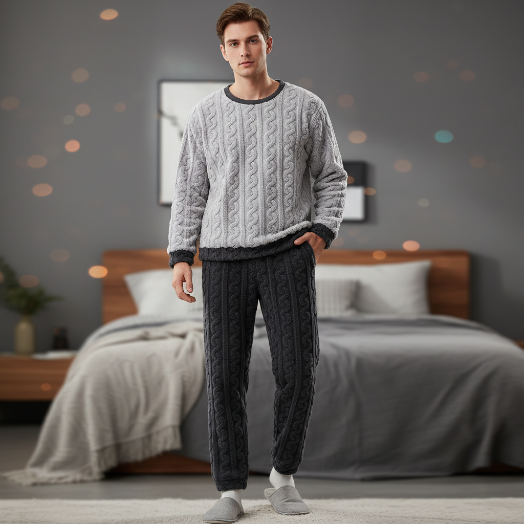 Nordspur | Thick Knit Fleece Pajama Set