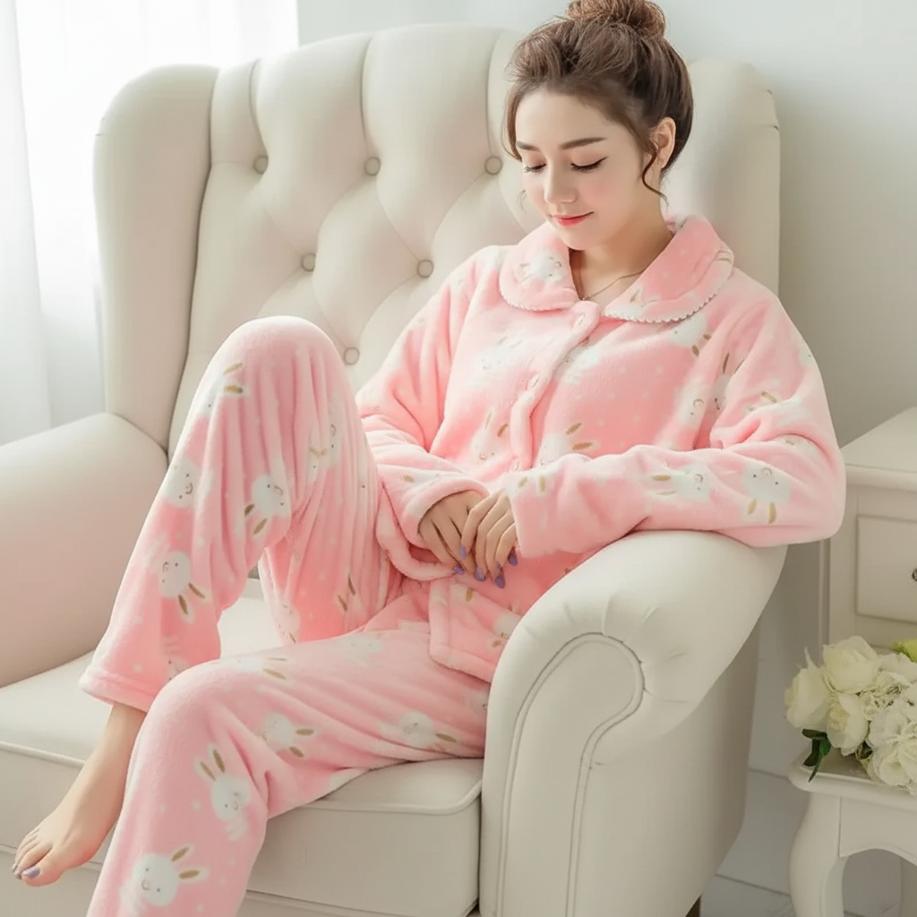 Nordspur | Thickened Coral Fleece Set