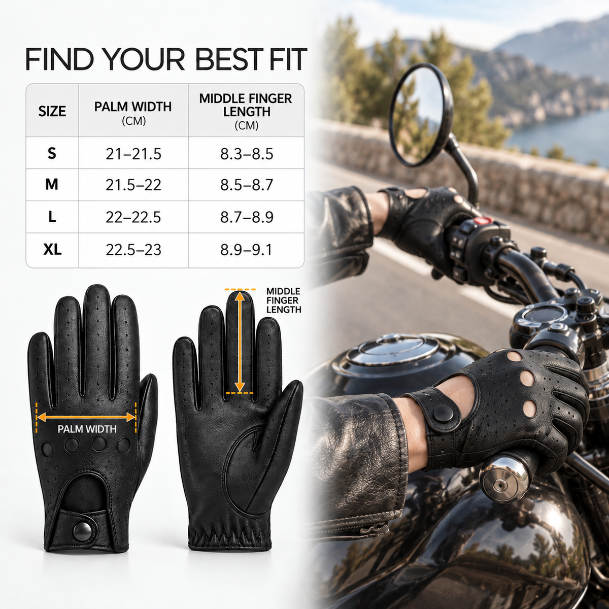 Nordspur | Thin Vegan-Leather Driver Gloves