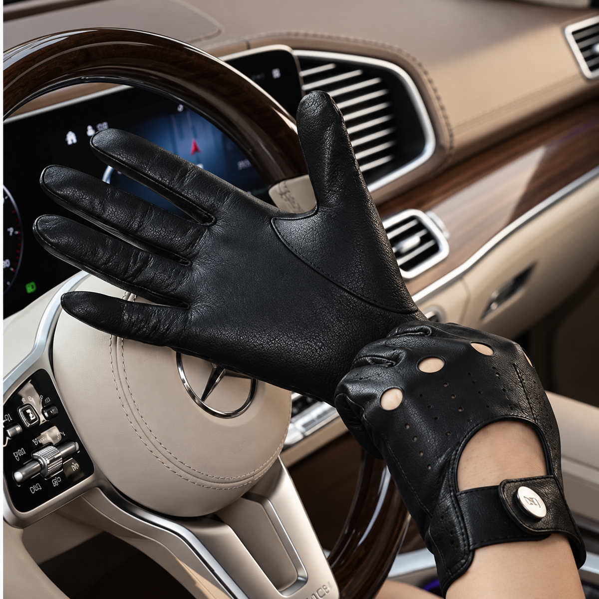 Nordspur | Thin Vegan-Leather Driver Gloves