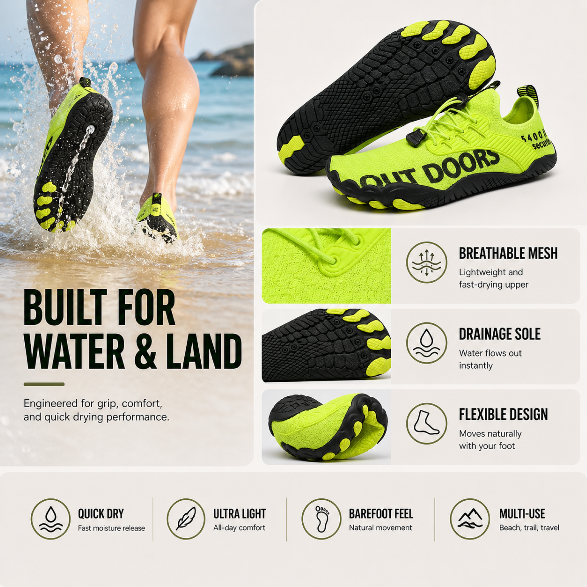 Nordspur | Tidalstep Quick-Dry Barefoot Water Shoes