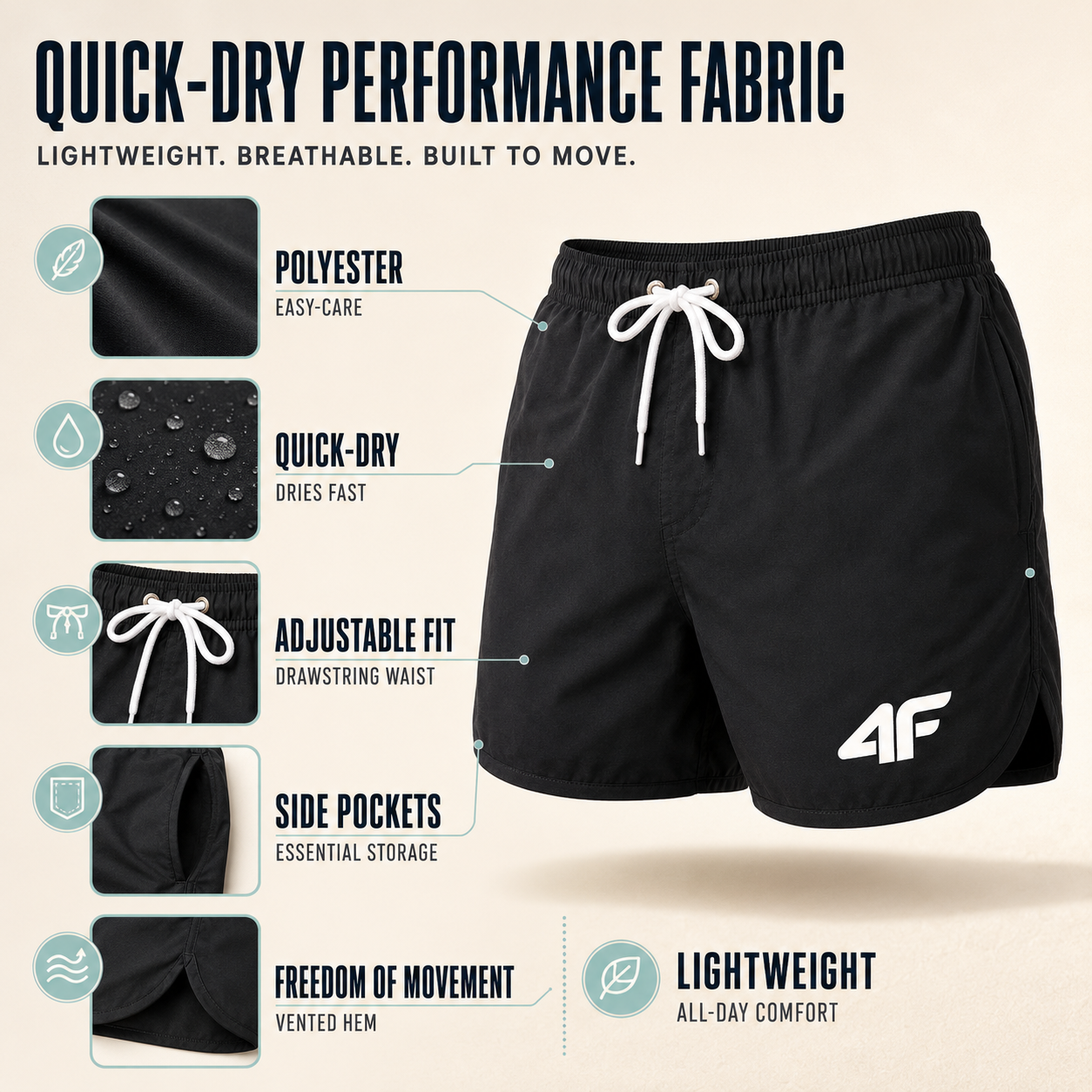 Nordspur | TideRunner Short Length Swim Trunks