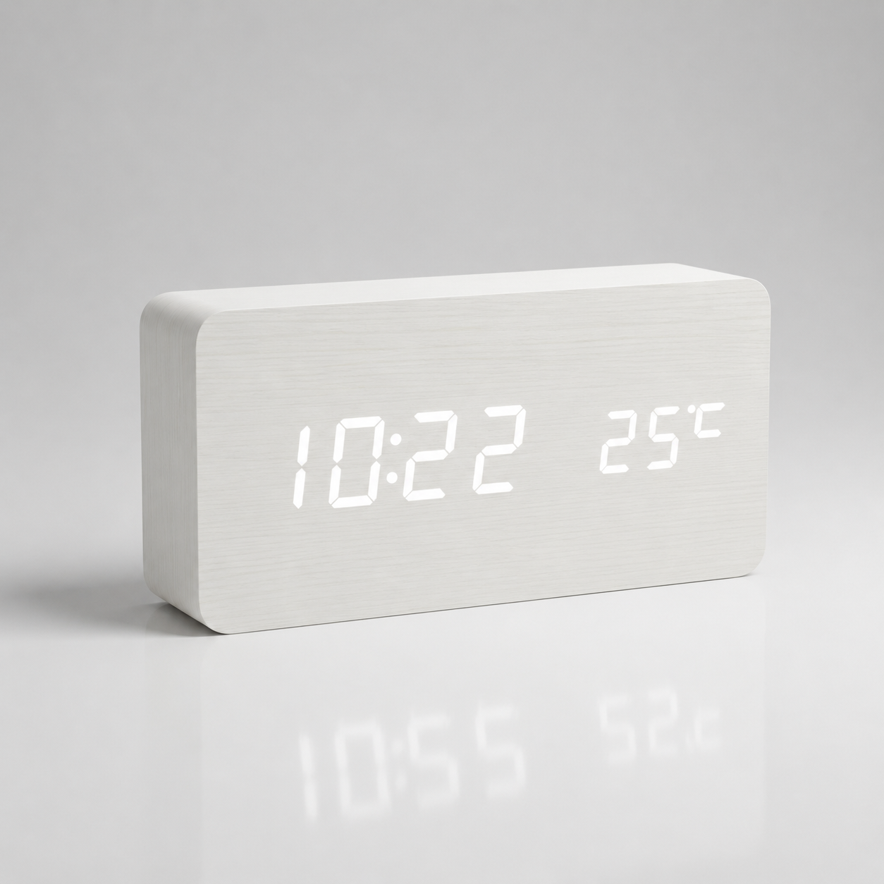 Nordspur | Timberlyte Wood Finish Digital Alarm Clock