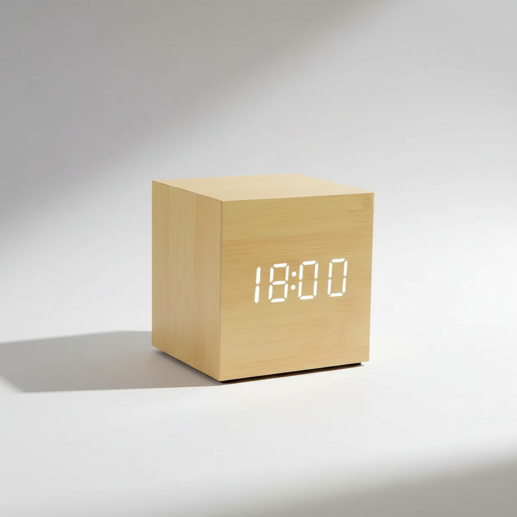 Nordspur | Timbrik Square Wooden Digital Clock