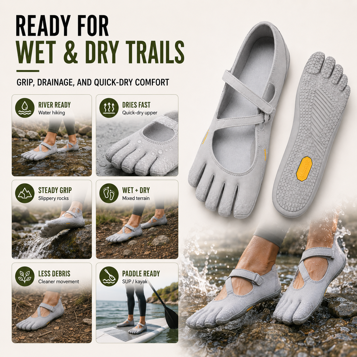 Nordspur | Toevara Five-Toe Minimalist Flat Shoe