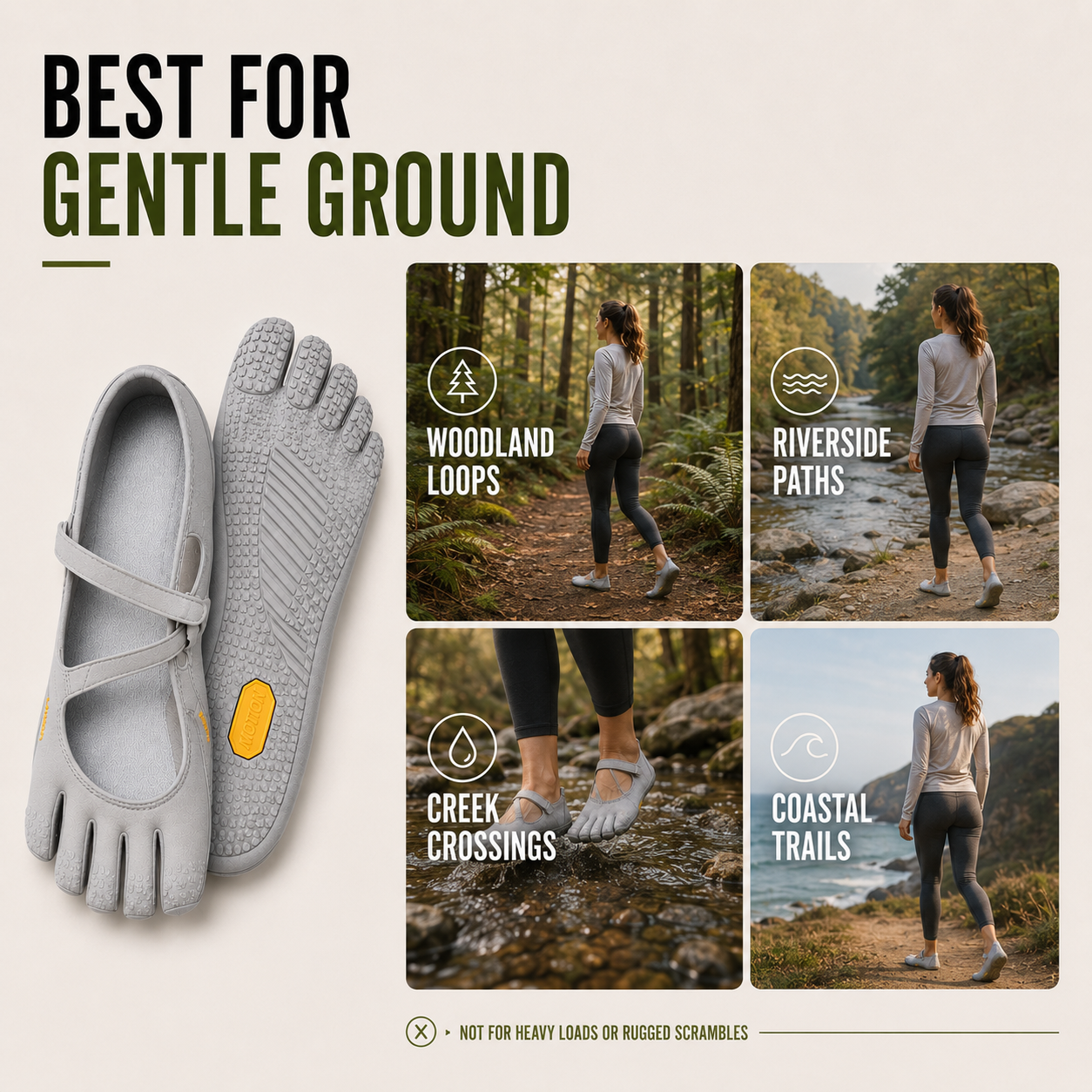 Nordspur | Toevara Women's Five-Toe Trail Shoes | Barefoot Grip for Light Trails