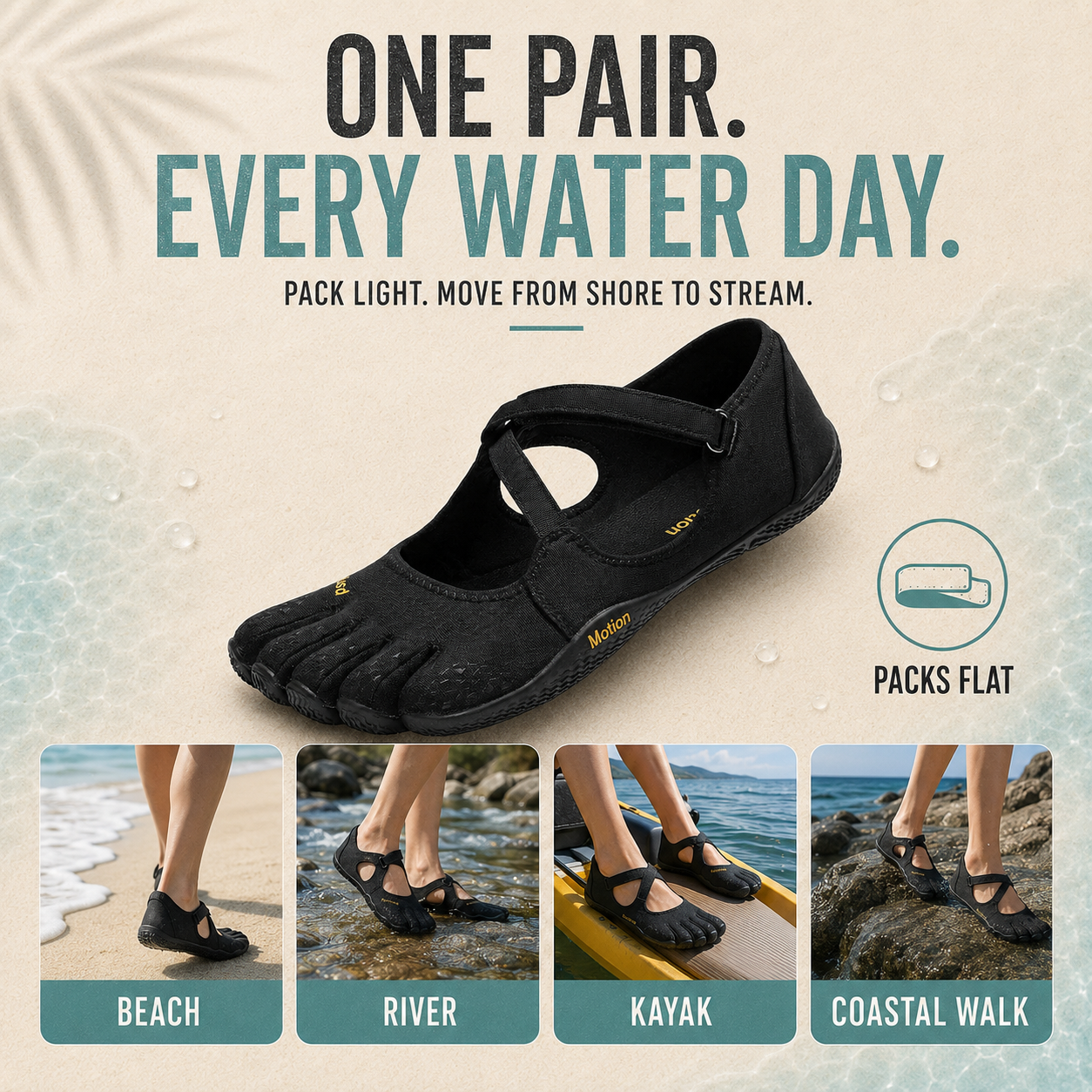 Nordspur | Toevara Women's Five-Toe Water Shoes | Quick-Dry Non-Slip Barefoot