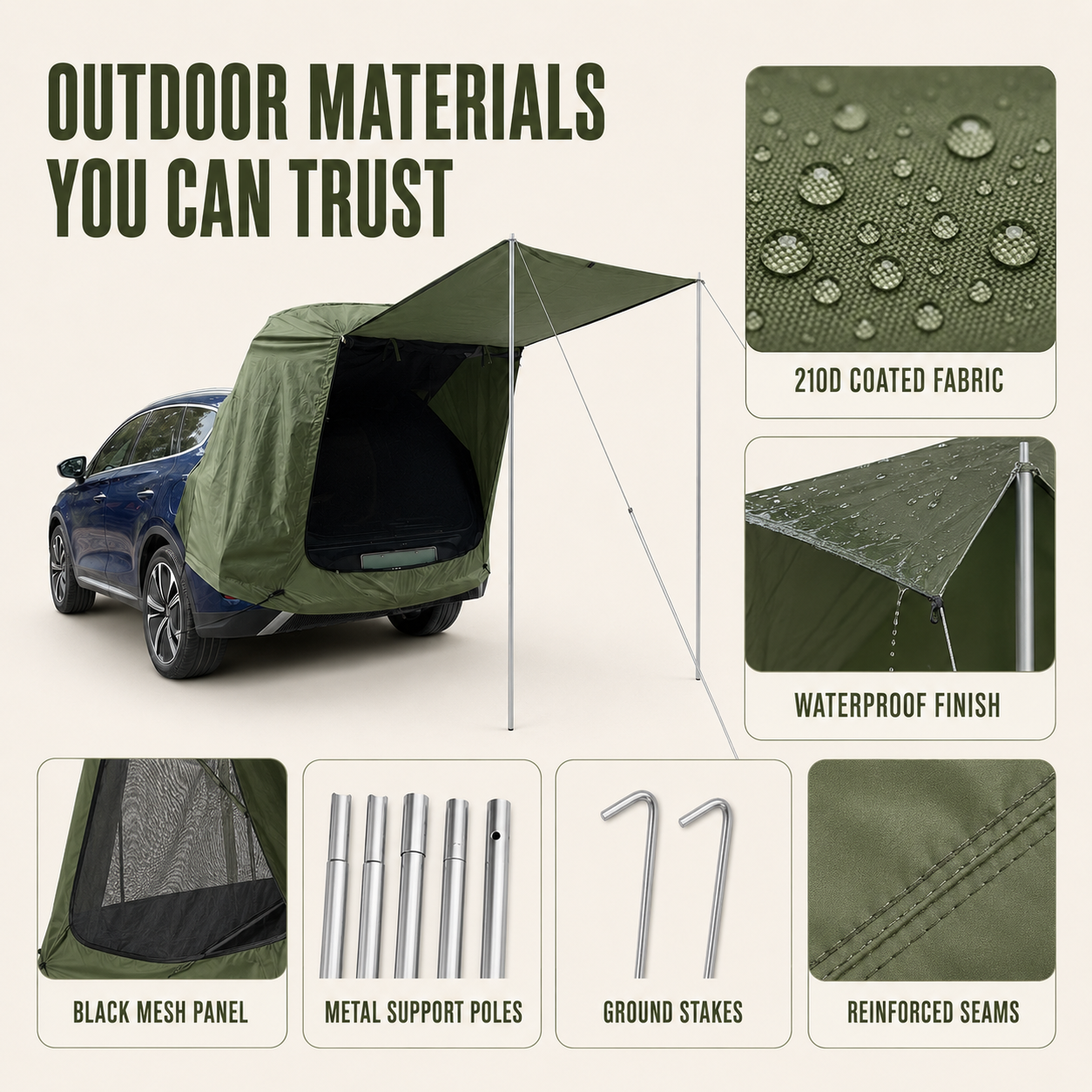 Nordspur | TrailHaven Rear Vehicle Extension Tent