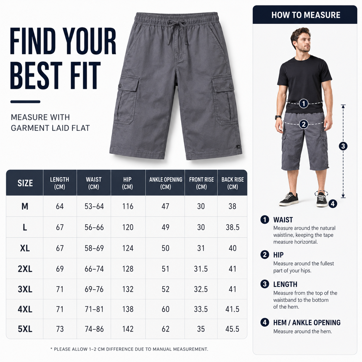 Nordspur | TrailKeen Loose Below Knee Cargo Shorts