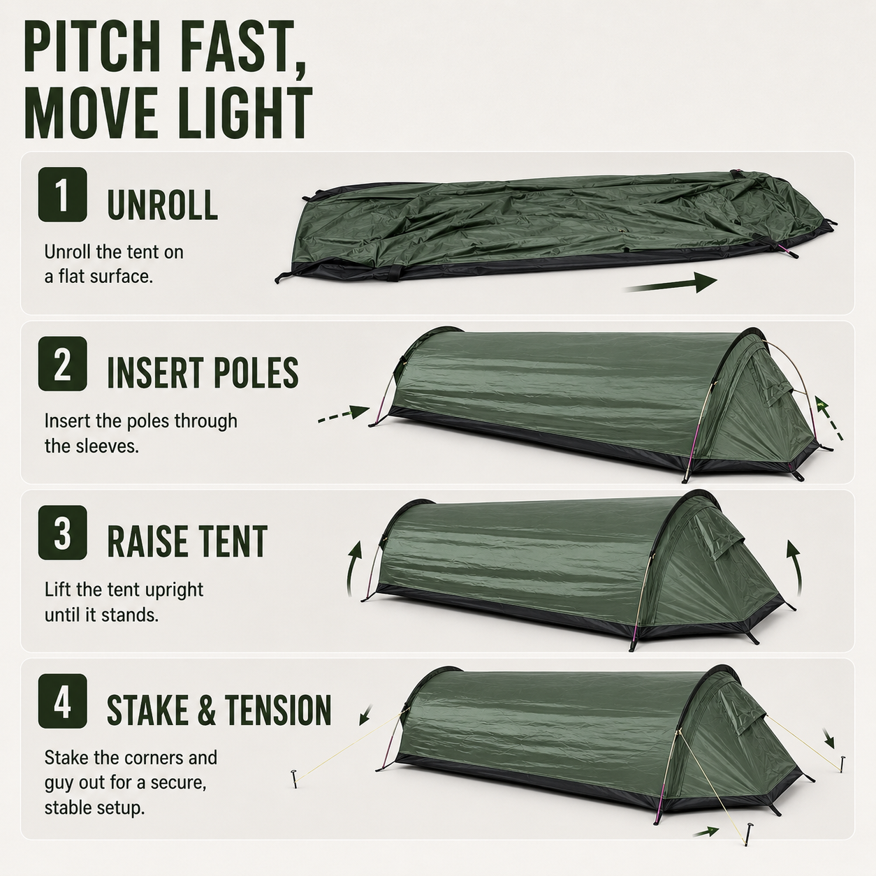 Nordspur | TrailLumen Single Person Tunnel Tent