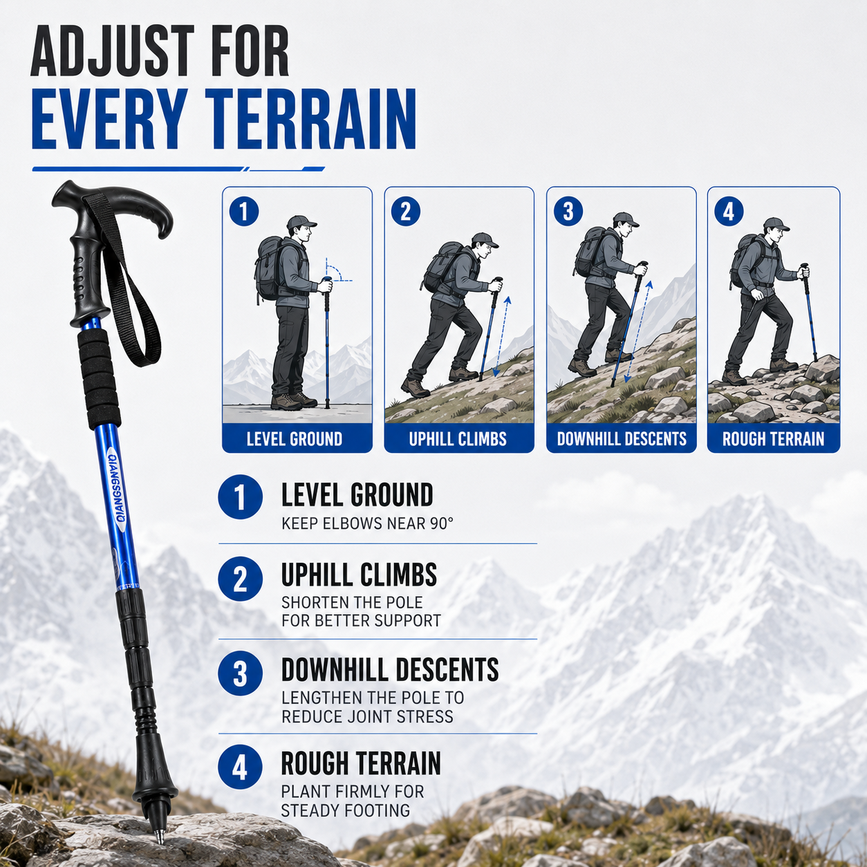 Nordspur | Trailara Foldable Telescopic Trekking Pole