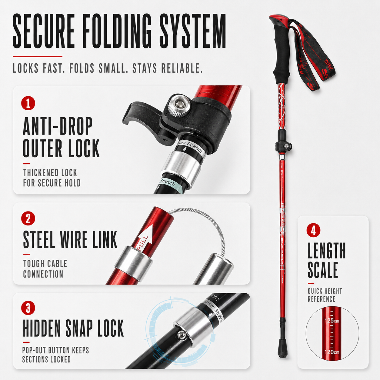 Nordspur | Trailix Foldable Telescopic Trekking Poles