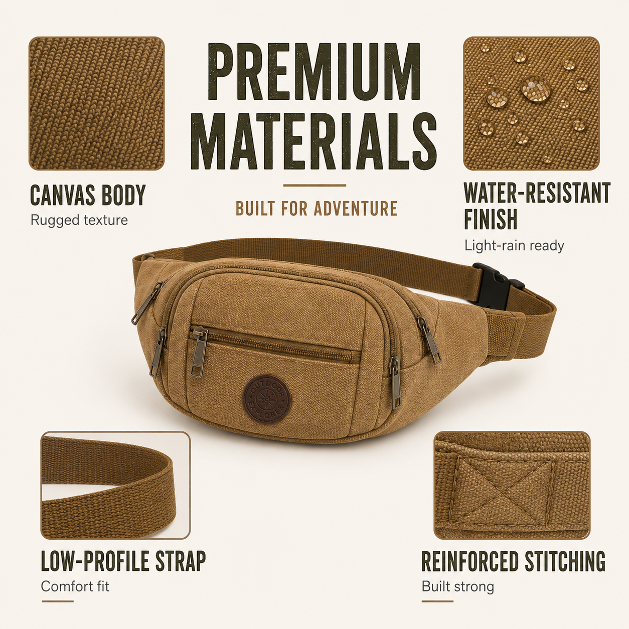 Nordspur | Trailridge Lightweight Canvas Waist Pack