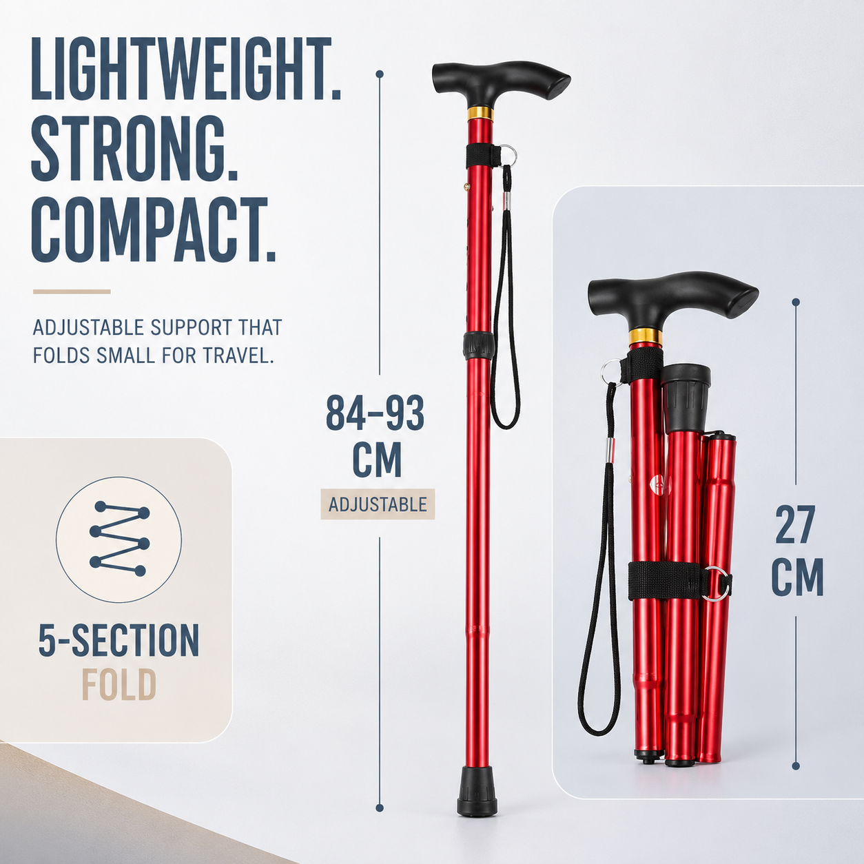 Nordspur | Treklinx Five Section Folding Trekking Pole