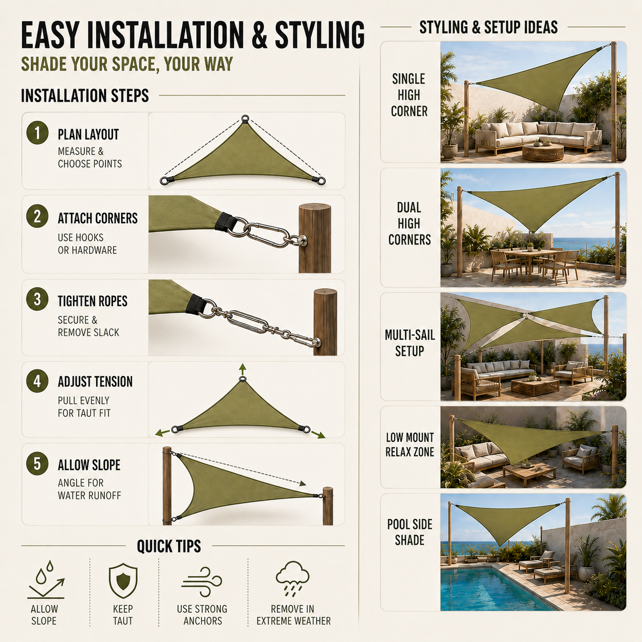 Nordspur | TriShadeo Folding Triangular Shade Sail